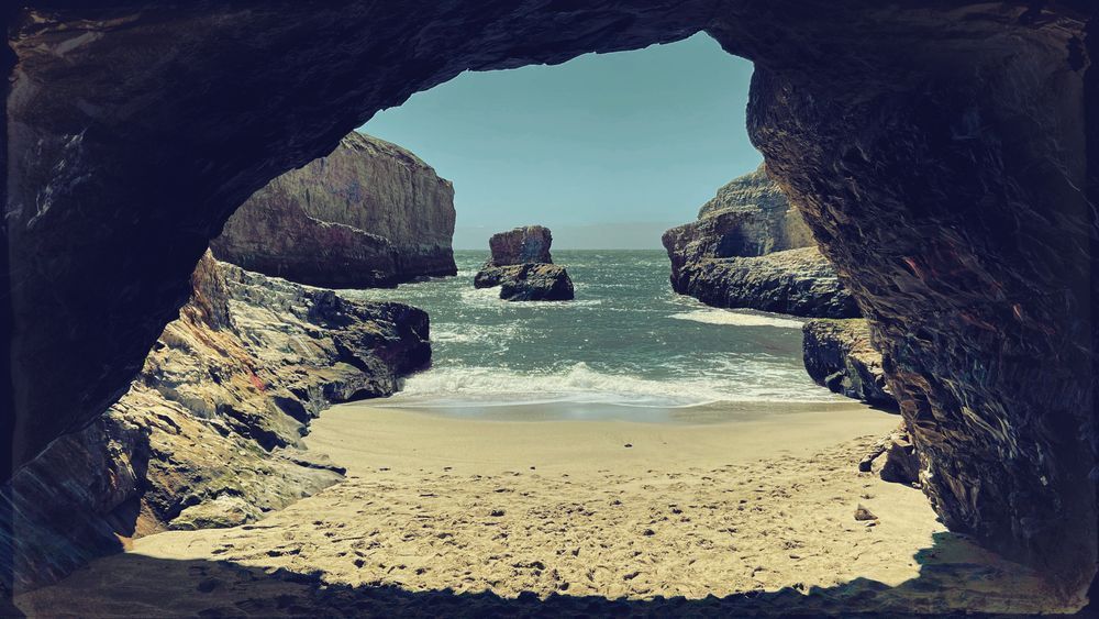 Secret Sea Cave Art Print | Northern California Coastal Wall Decor
