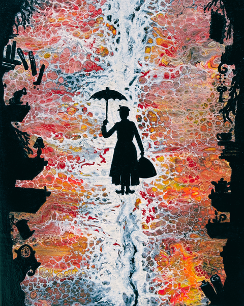 Grace – Original Surreal Acrylic Pour Art | ArtsyKreations