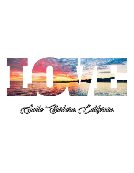 Santa Barbara Sunset LOVE Apparel | California Graphic Tee