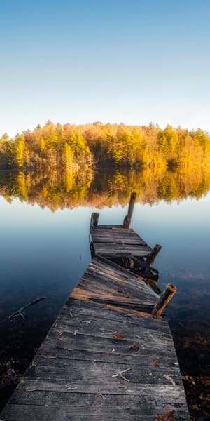 An Old Lake Dock Print
