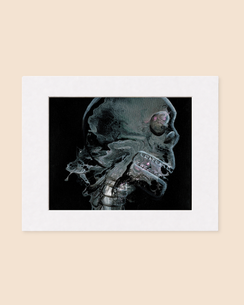 Abstract Fluid Skull | Paintpourium