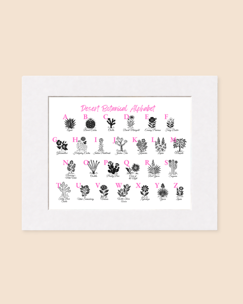 Desert Botanical Alphabet | Paintpourium