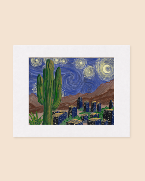 Starry Desert Night | Paintpourium