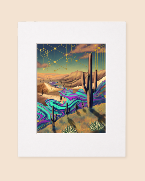 Desert Dreams In Gold | Paintpourium