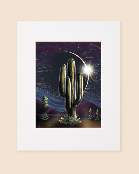Eclipsed In Desert Stillness | Paintpourium