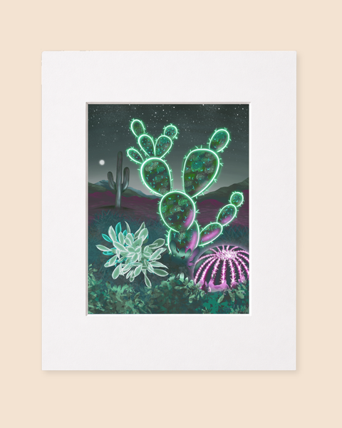 Neon Nightscape | Paintpourium
