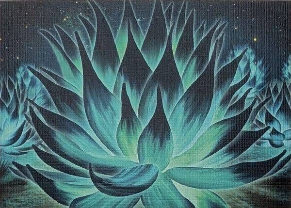 Agave Aurora: Limited Edition Aceo Mini Art Print Art | Paintpourium