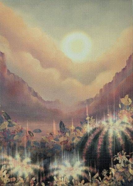Dance Of Light And Cacti: Limited Edition Aceo Mini Art Print Art | Paintpourium