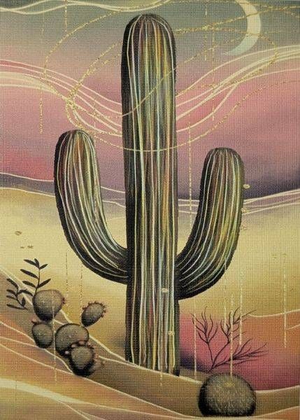 Desert Dreamlines: Limited Edition Aceo Mini Art Print Art | Paintpourium