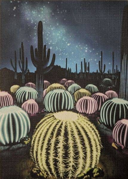 Cacti Constellations: Limited Edition Aceo Mini Art Print Art | Paintpourium