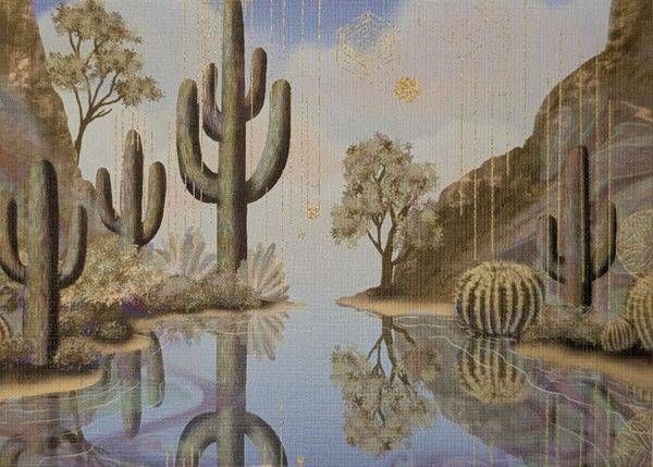 Luminous Mirage: Limited Edition Aceo Mini Art Print Art | Paintpourium