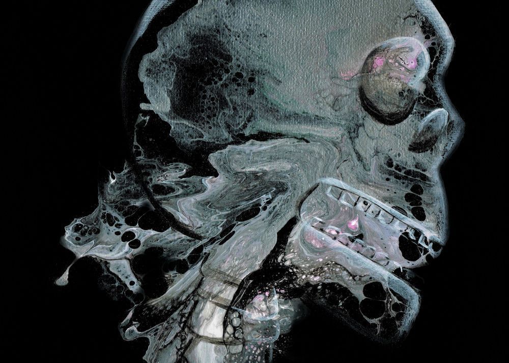 Abstract Skull5.7 Art | Paintpourium