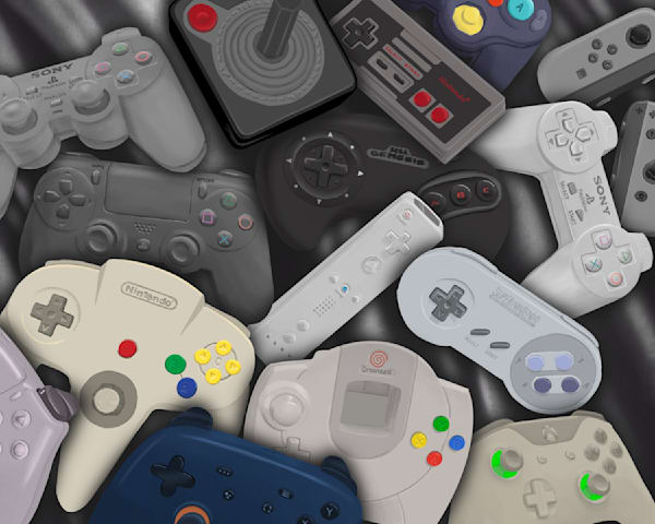 Game On (Digital) - Immersive Gaming Artwork by Paintpourium