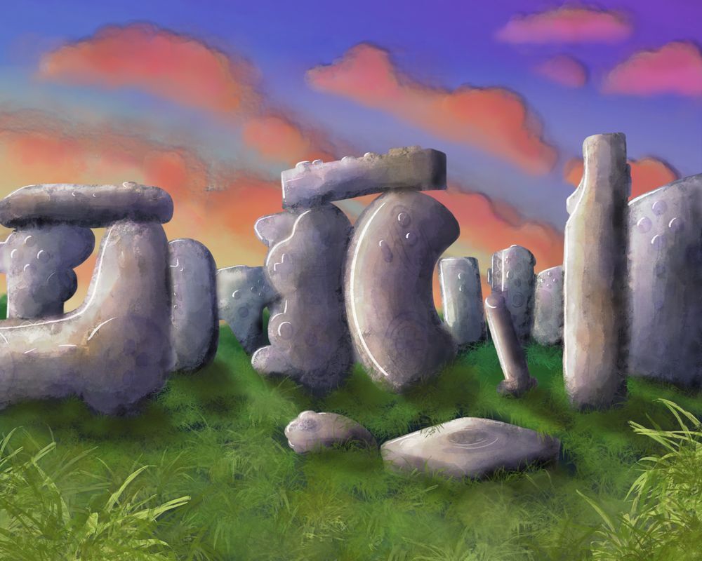 Epic Stones: A Digital Art Fusion of Stonehenge and Video Game Wonder