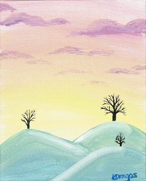 Snow Covered Hills Acrylic Artwork