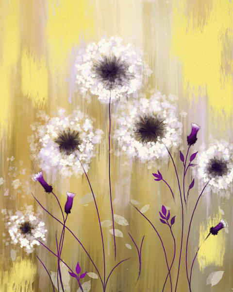Whispers of Spring: Digital Painting of Dandelions in Bloom
