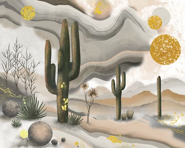 Mesa Melt Artwork: Arizona Desert Meets Vibrant Paint Pour