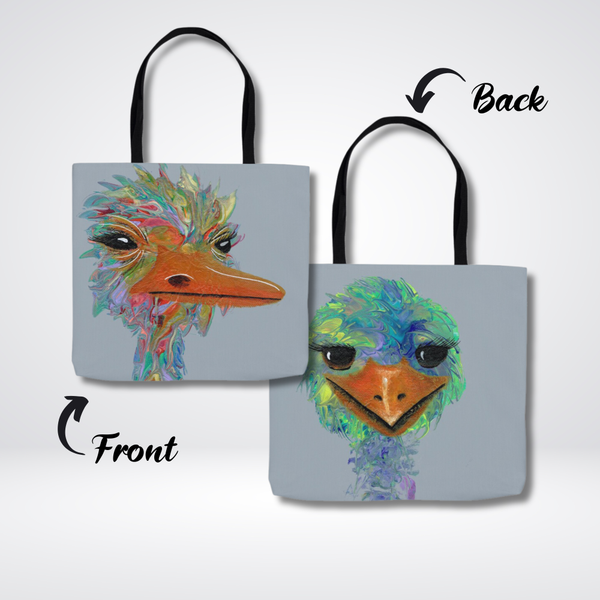The Birds Double Sided Tote Bag | Paintpourium