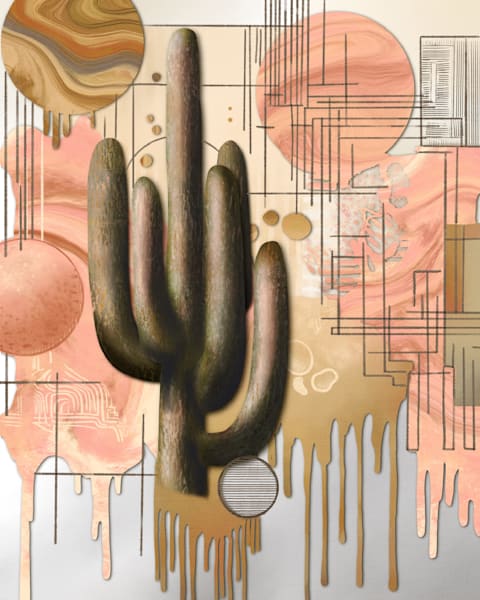 Cacti Codes Artwork: Where Desert Landscapes and Digital Worlds Collide