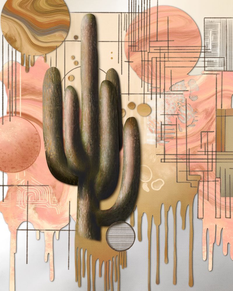 Cacti Codes Artwork: Where Desert Landscapes and Digital Worlds Collide
