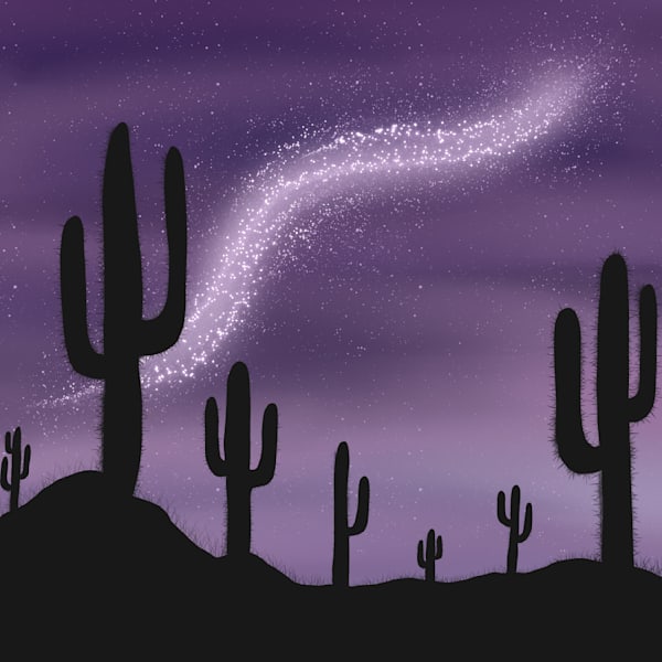 Cactus Dreams - Serene Desert Landscape Art