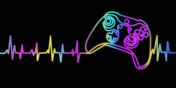 Gamer's Pulse: Vibrant Digital Art with Gaming Heartbeat
