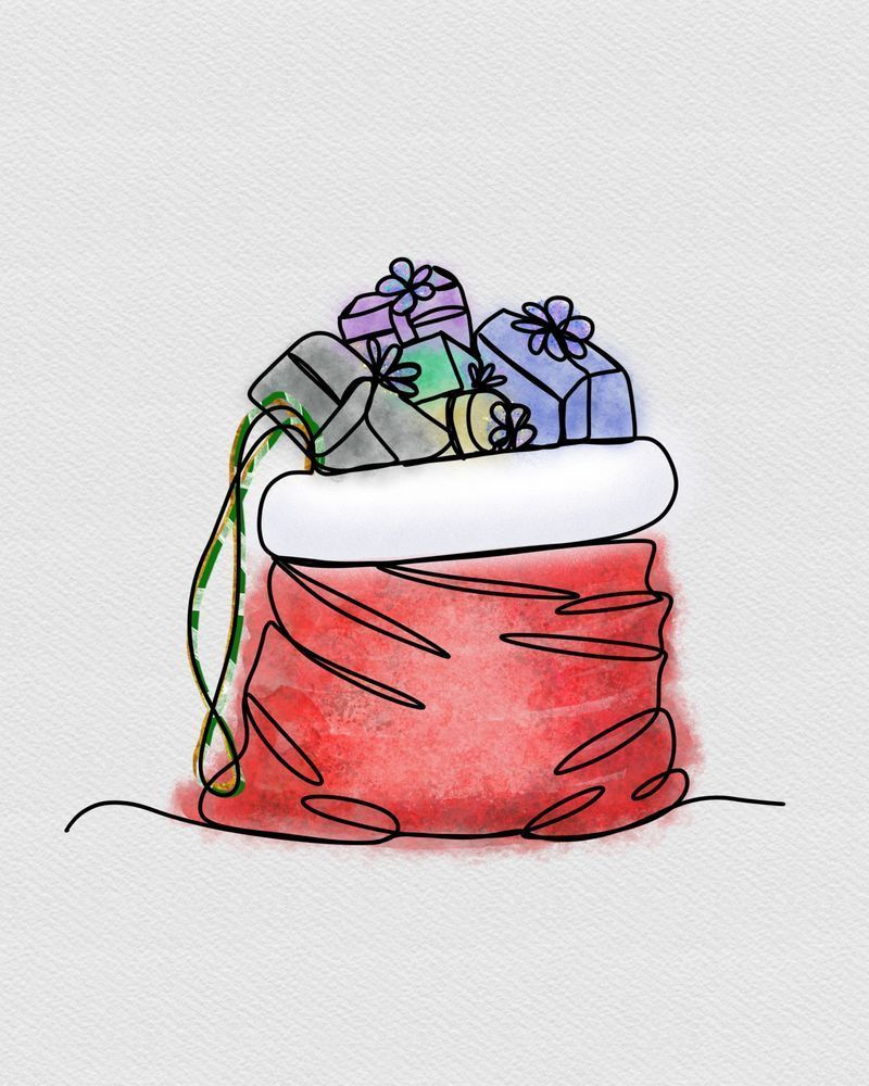 A Gift-Filled Delight: Santa's Overflowing Presents - Digital Art by Paintpourium