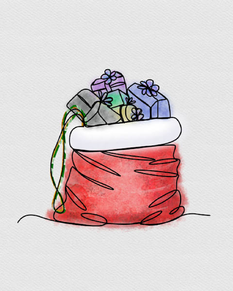 A Gift-Filled Delight: Santa's Overflowing Presents - Digital Art by Paintpourium