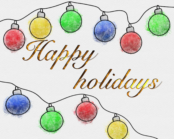 "Holiday Lights: A Splash of Joy" - Festive Digital Art by Paintpourium