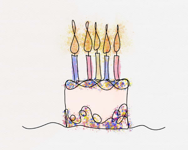 Wish Upon a Cake: A Digital Birthday Delight by Paintpourium