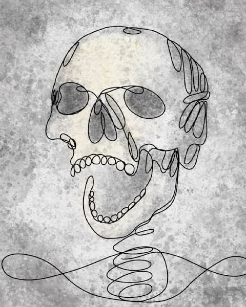 Skeleton's Secrets: A Spooky Halloween Digital Artwork