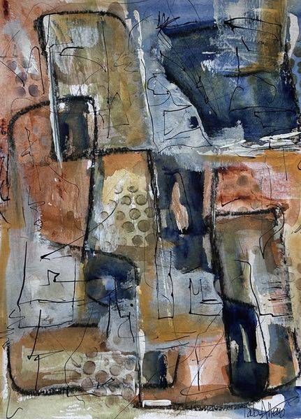 Hidden Doorways — Mixed Media Abstract by Debbie Alley | Contemporary Wall Art