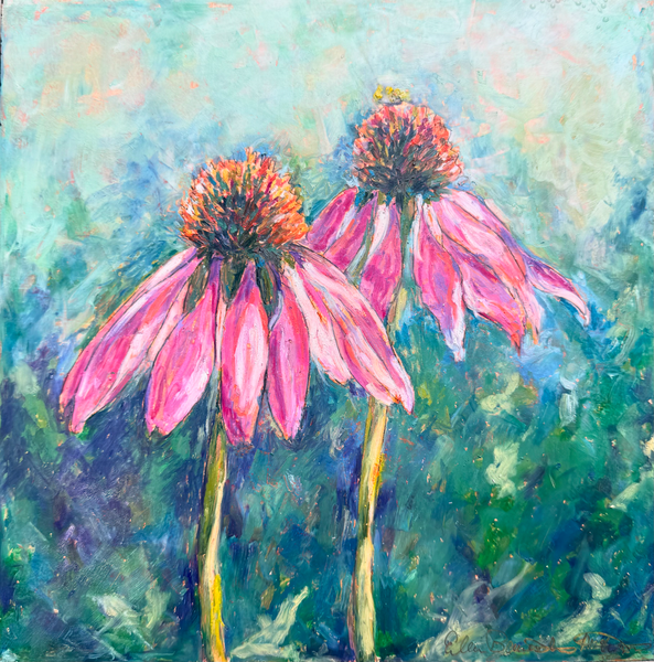 Coneflower Duet Art | Eileen Baumeister McIntyre Fine Art