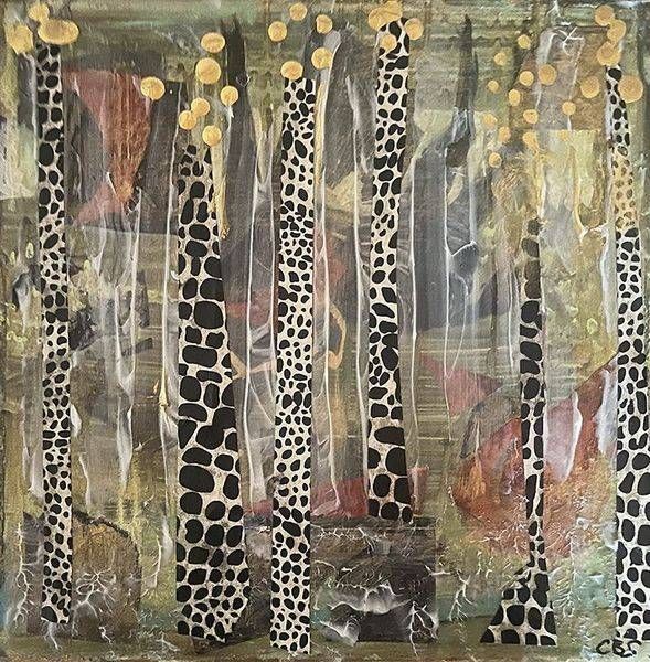 Giraffe Flowers Art | Cate Stetson Art