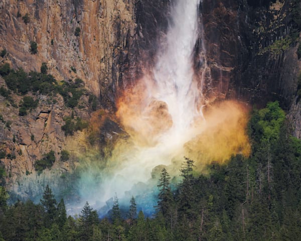 Vibrant Rainbow Spray - Bridalveil Fall, Yosemite
