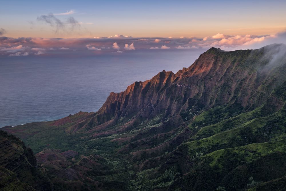 Last Light In Kalalau Valley, Kauai, Hawaii