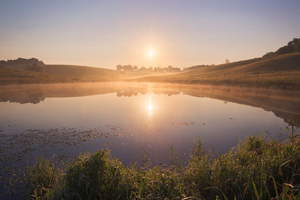 Sunrise On A Madison County Pond