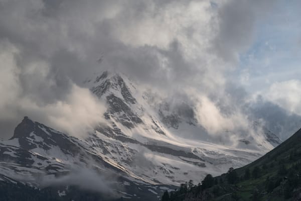 Matterhorn Shrouded in Clouds-Zermatt, Swiss Alps