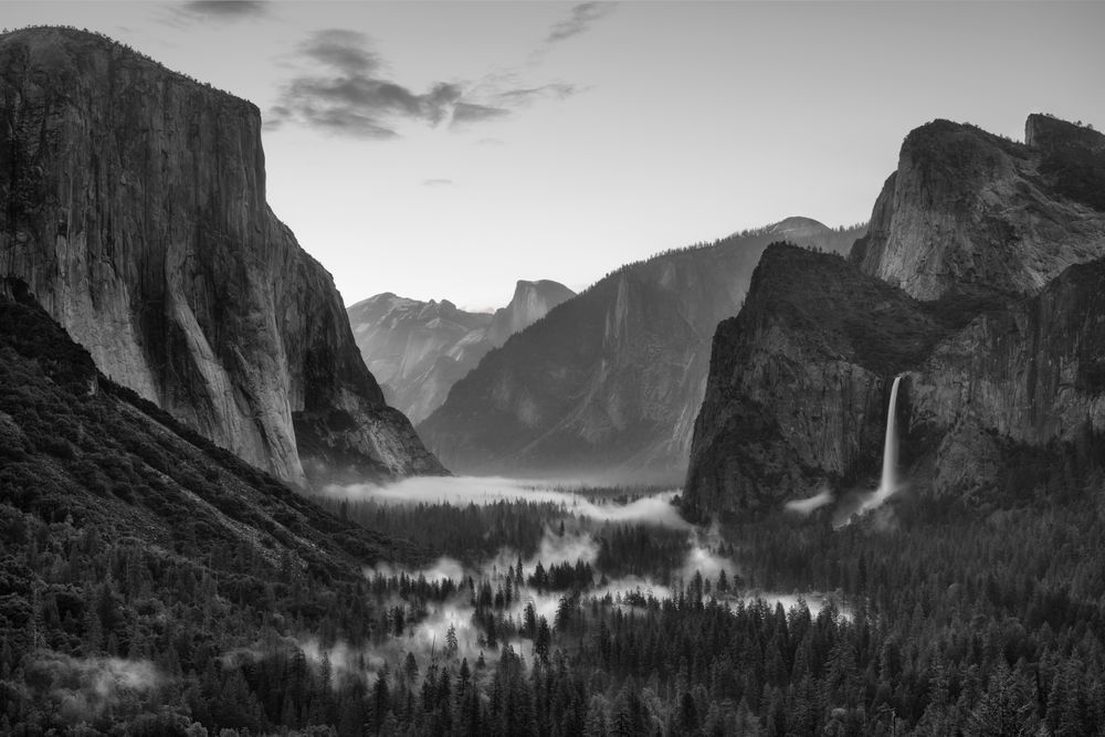 Morning Mist over Tunnel View - Yosemite National Park