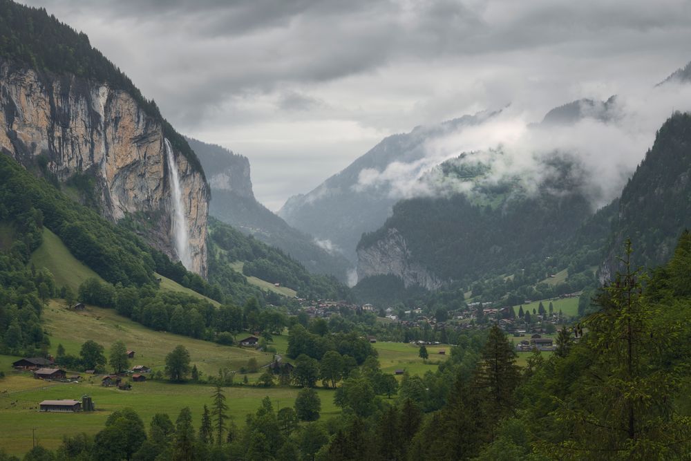 Moody Lauterbrunnen Valley, Switzerland