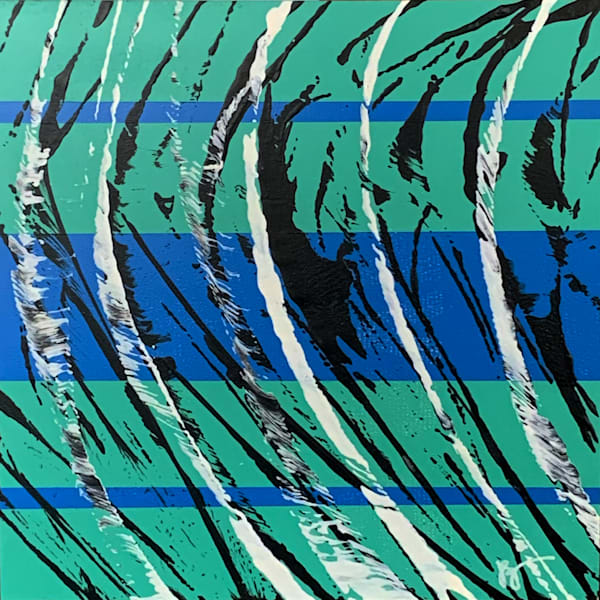 Between the Line #8 by Jon Savage | 10.5x10.5 Original Painting
