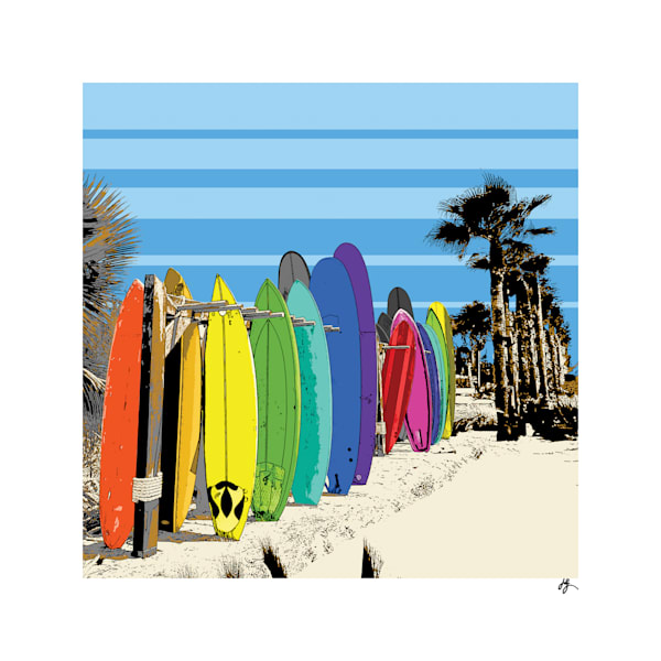 Diverse Shores Fine Art Print | Coastal Surf Art by Jon Savage
