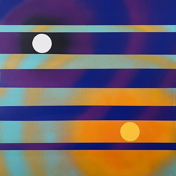 Celestial Equilibrium by Jon Savage | 24x24 Abstract Painting