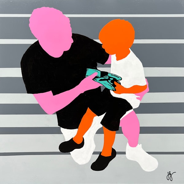 Turquoise Community Give by Jon Savage | 24x24 Original Painting