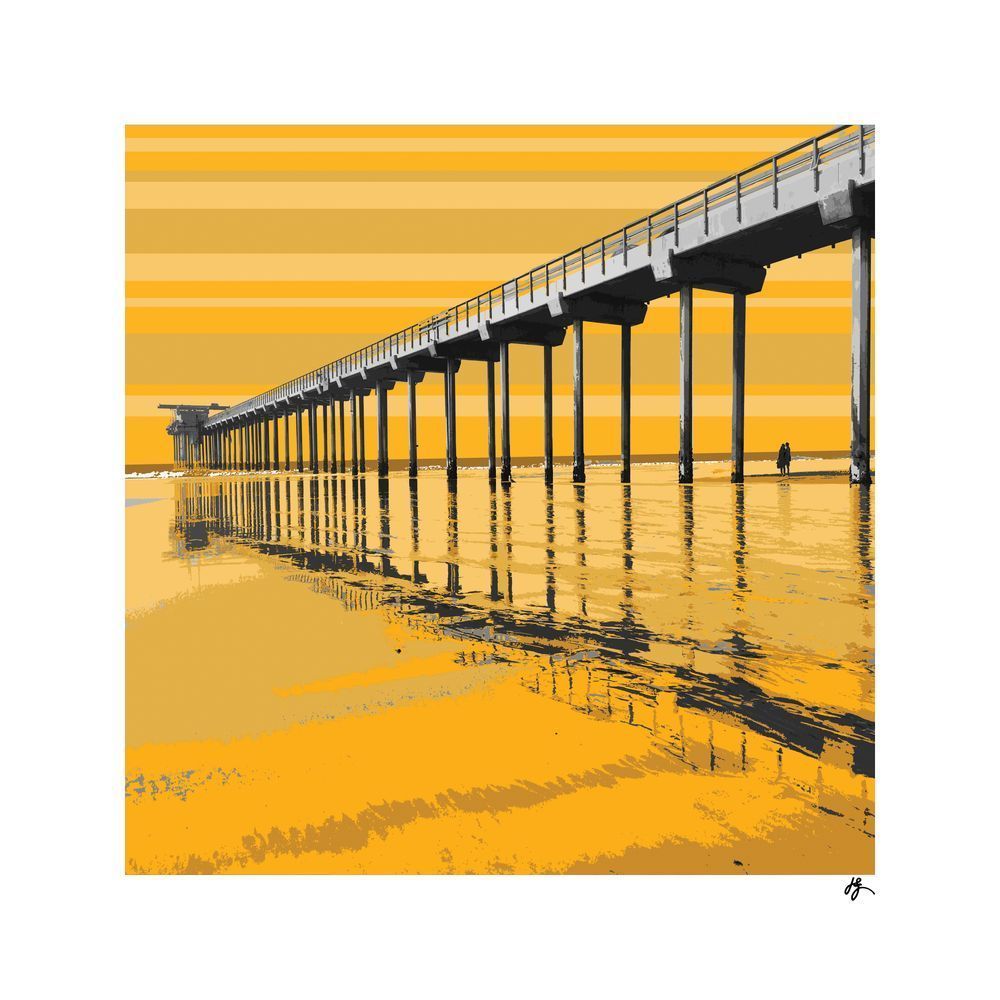 Lovers Under the Scripps Pier Fine Art Print by Jon Savage | Jon Savage Gallery