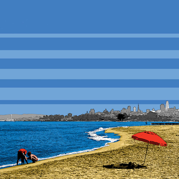 Sf Family Beach Art | Jon Savage Contemporary Art