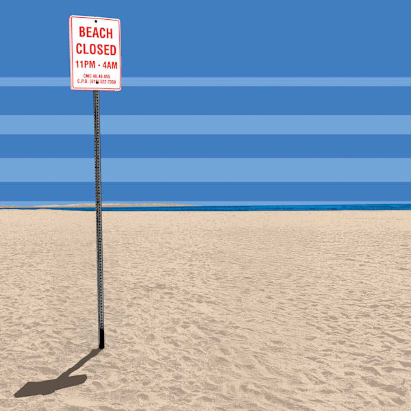 The Quiet Coastline by Jon Savage | 36x36 Original Metal Print Coastal Artwork