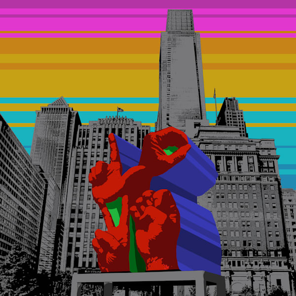 ASL Love Philly Sunset – Contemporary ASL Art | Jon Savage Gallery