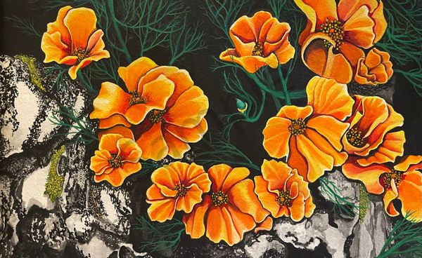 Calli Poppies Art | Margo's Attic