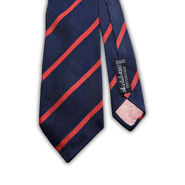 Vintage Harrods Navy & Red Repp Stripe Tie | London
